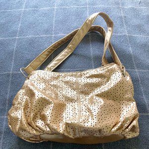 Gold shoulder bag